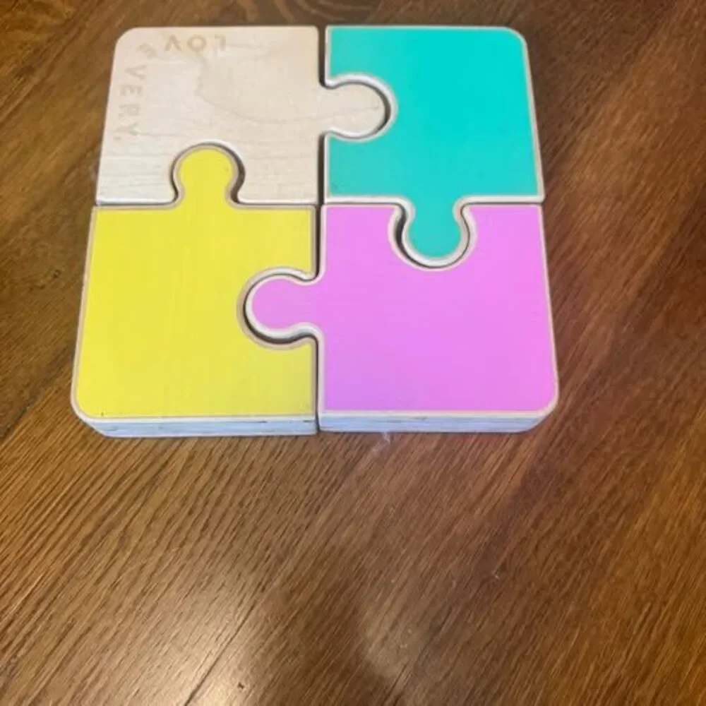 Lovevery Chunky Wooden Jigsaw Puzzle - Double-sided - Montessori
